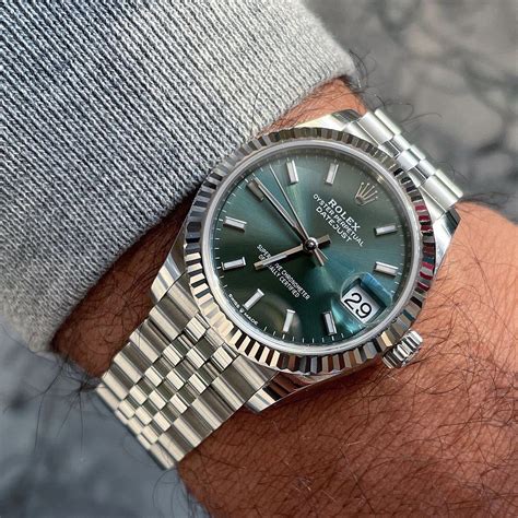 new rolex datejust green|rolex datejust green dial price.